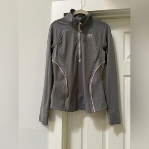 Abercrombie & Fitch Gray and Pink Long Sleeve Top